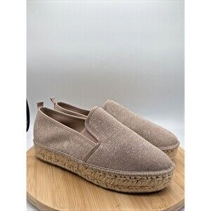 Steve Madden Poppi Espadrille Shoes Slip On Women’s Size 10 Blush Sparkle